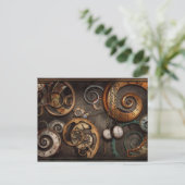 Steampunk - Abstrakt - Zeit ist kompliziert Postkarte (Stehend Vorderseite)