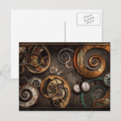 Steampunk - Abstrakt - Zeit ist kompliziert Postkarte (Vorne/Hinten)