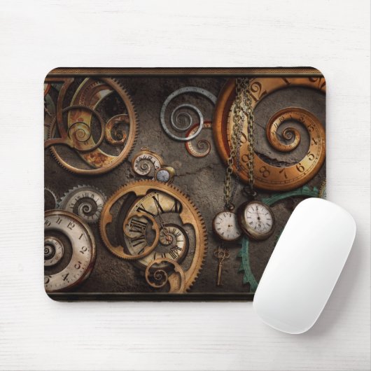 Steampunk - abstrakt - Zeit ist schwierig Mousepad (Mit Mouse)