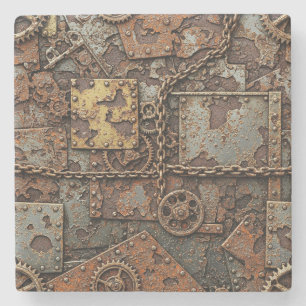 Steampunk-Achterbahn Steinuntersetzer