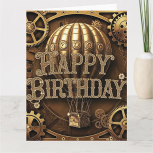 Steampunk Adventure Birthday Design Karte