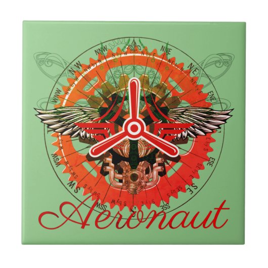 Steampunk Aeronaut, Himmelsmechanik Fliese (Vorderseite)