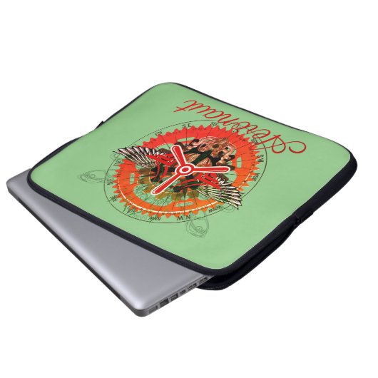 Steampunk Aeronaut, Himmelsmechanik Laptopschutzhülle (Vorne Knopf)