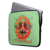 Steampunk Aeronaut, Himmelsmechanik Laptopschutzhülle (Vorderseite Links)