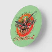 Steampunk Aeronaut, Himmelsmechanik Runde Wanduhr (Winkel)