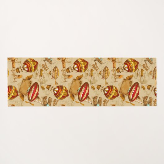 Steampunk-Aeronautik Yogamatte (Rückseite (Horizontal))