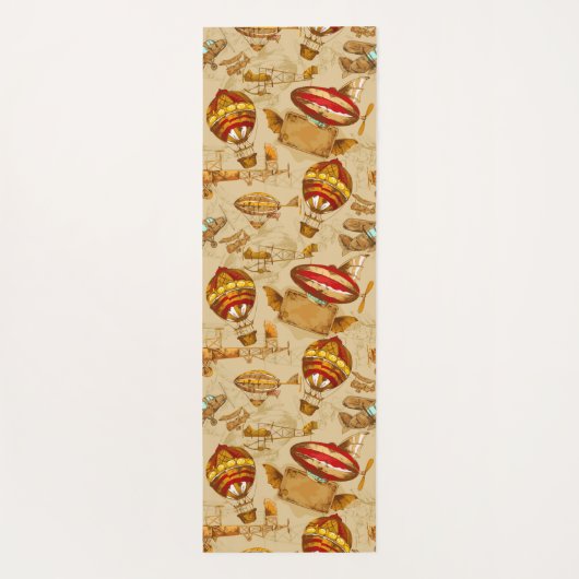 Steampunk-Aeronautik Yogamatte (Rückseite)