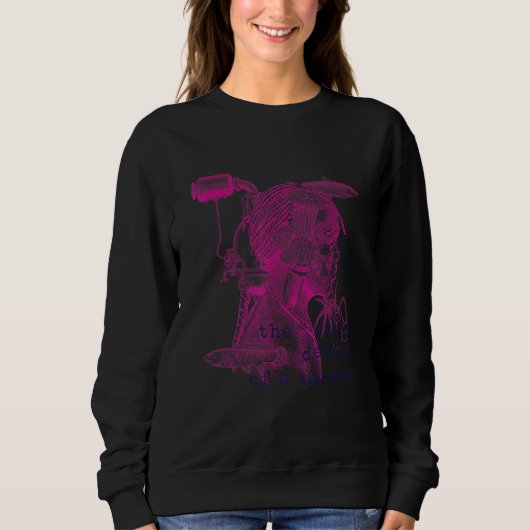 Steampunk Aesthetic Macabra Encyclopedia Merman Wo Sweatshirt (Vorderseite)