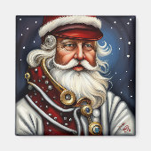 Steampunk Aesthetics Iconic Santa Magnet (Vorne)