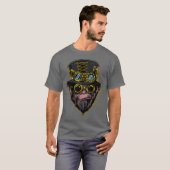 Steampunk-Affen-Illustration T-Shirt (Vorne ganz)
