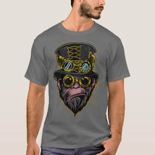 Steampunk-Affen-Illustration T-Shirt