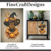 Steampunk African American Hexe F6R Decoupage Seidenpapier