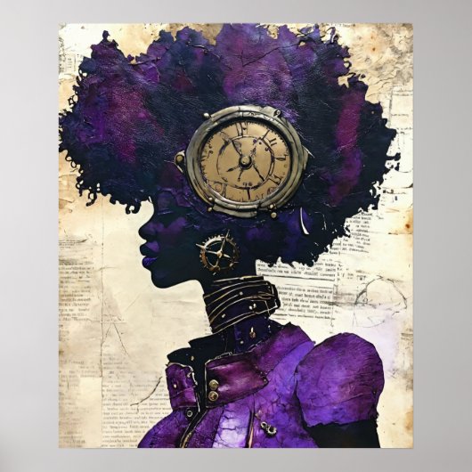 Steampunk-Afrikanerin Poster (Vorne)