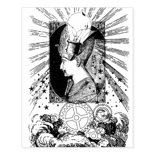 Steampunk - Ägyptische Briefmarke - Eine königlich Gummistempel (Prägung)