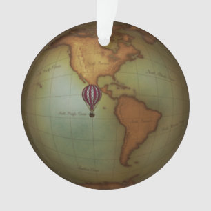 Steampunk Air Travel Neo-Viktorianische Karte des Ornament