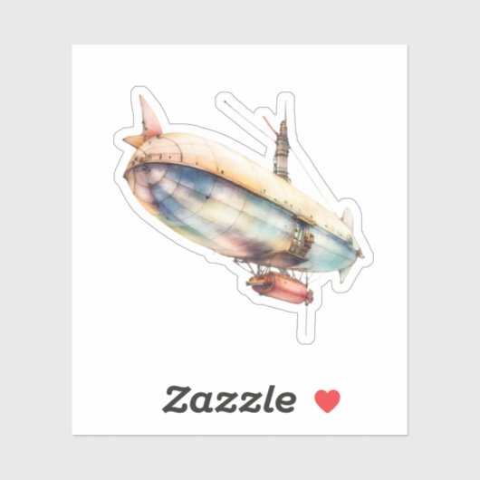 Steampunk Airship Aufkleber (Blatt)