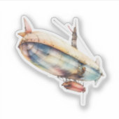 Steampunk Airship Aufkleber (Vorderseite)