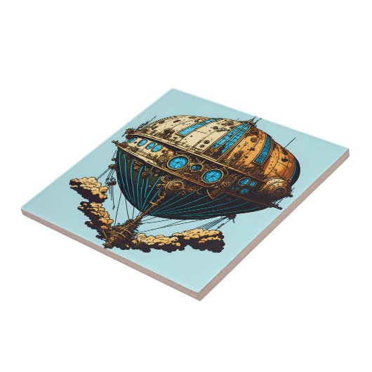 Steampunk Airship Dreams Keramik Tile Fliese (Seite)