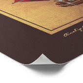 Steampunk Airship Trio of Fantasy Dirigibles Poster (Ecke)