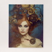 Steampunk Alice Atemberaubend Fantasy Portrait Puzzle (Vertikal)