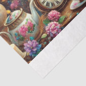 Steampunk Alice White Rabbit Tee Party Decoupage Seidenpapier (Ausschnitt)