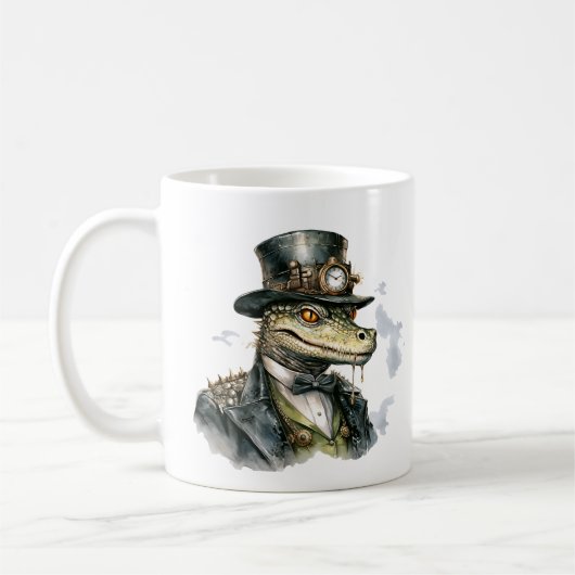 Steampunk Alligator Tasse (Links)