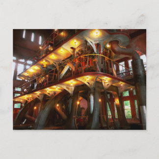 Steampunk - Allis erledigt die ganze Arbeit Postkarte