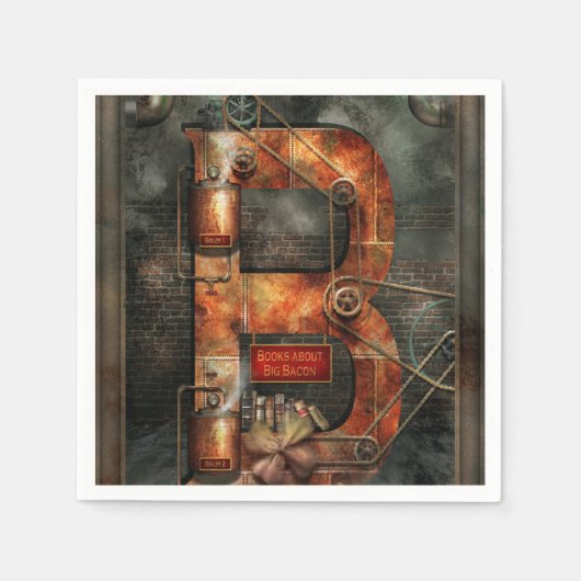 Steampunk - Alphabet - B is for Belts Serviette (Vorderseite)