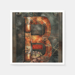 Steampunk - Alphabet - B ist für Gurte Serviette