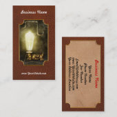 Steampunk - Alphabet - L ist für Glühlampe Visitenkarte (Vorne/Hinten)