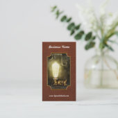 Steampunk - Alphabet - L ist für Glühlampe Visitenkarte (Stehend Vorderseite)