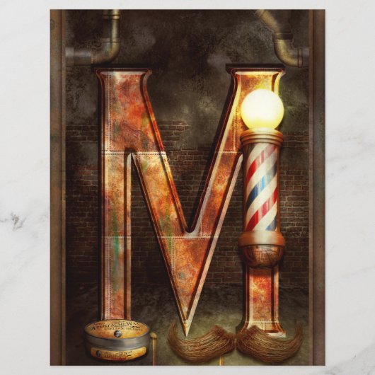 Steampunk - Alphabet - M is for Mustache Flyer (Vorne)