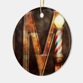Steampunk - Alphabet - M is for Mustache Keramik Ornament (Links)