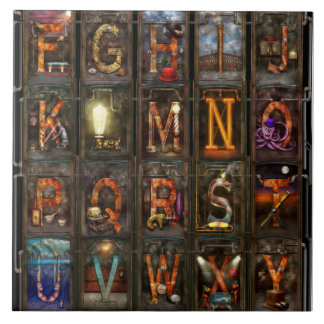 Steampunk - Alphabet - Vollständig Alphabet Fliese