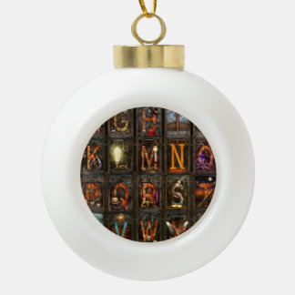 Steampunk - Alphabet - Vollständig Alphabet Keramik Kugel-Ornament