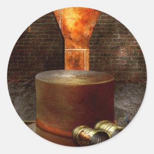 Steampunk - Alphabet - Y ist für Gelbe Brille Runder Aufkleber