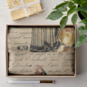 Steampunk Alte Viktorianische Goldfrau Frau Vintag Seidenpapier (Geschenk)