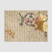 Steampunk Alter Viktorianischer Decoupage Bird Vin Seidenpapier (Vorderseite)