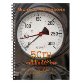 Steampunk altes Manometer-50. Notizblock (Vorderseite)