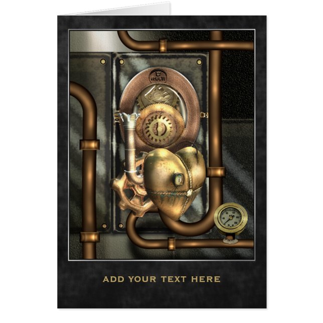 Steampunk am Herzen personalisiert (Vorne)