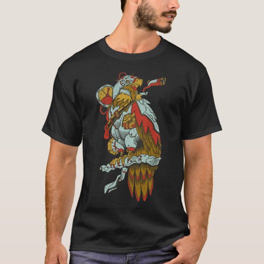 Steampunk American Eagle Bird Vogelbeobachter Fant T-Shirt (Vorderseite)