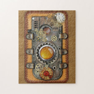 Steampunk an der Lederwand Puzzle