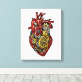 Steampunk Anatomie des menschlichen Herzens Leinwanddruck (Insitu (Holzboden))