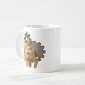 Steampunk Android Kaffeetasse (Vorderseite Links)