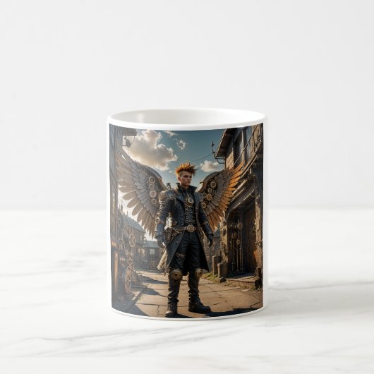 Steampunk Angel Kaffeetasse (Mittel)