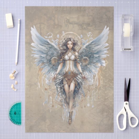 Steampunk Angel Seidenpapier (Handwerk)