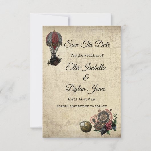 Steampunk Ankündigung Datum freihalten (Vorderseite)