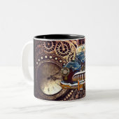 Steampunk Antiquitätenstich Tasse (Vorderseite Links)