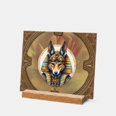 Steampunk Anubis Fox Portrait Acrylschild (Winkel)