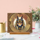 Steampunk Anubis Fox Portrait Acrylschild (Hochzeit)